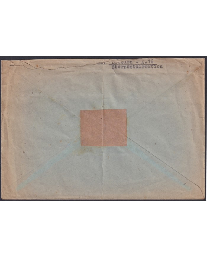 F-EX47781 GERMANY 1948 COVER WITH “14 DRESDEN” OVERPRINT.