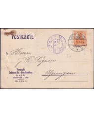 F-EX47784 GERMANY WWI CENSORSHIP PK DIEDENHOFEN BUSSINES CARD.