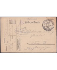 F-EX47787 GERMANY 1916 WWI FELDPOST RESERVE DIVISION SPECIAL CARD.