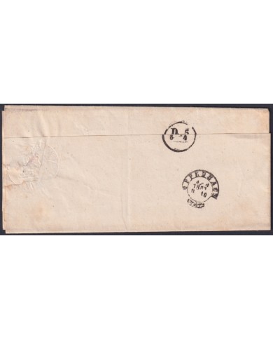 F-EX47789 GERMANY 1851 PRUSSIA DARMSTADT OFFICIAL STAMPLESS COVER.