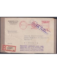 F-EX47791 GERMANY 1938 FRONT PACKET WITH AGRICULTURE SOWER CENSORSHIP SPAIN SAN SEBASTIAN.