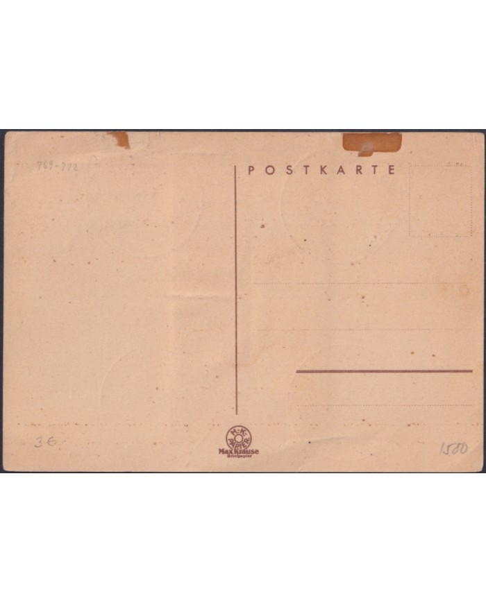 F-EX47803 GERMANY 1943 WWII SPECIAL CANCEL COVER ROWING REGATA CANOES REGATTA.