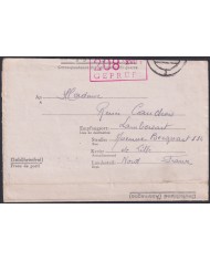 F-EX47811 GERMANY 1944 WWII POW STALAG 208 KRIEGSGEFANGENENPOST TO FRANCE.