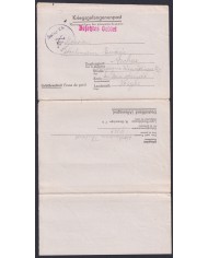 F-EX47814 GERMANY 1943 WWII POW STALAG VA 54 KRIEGSGEFANGENENPOST TO FRANCE.