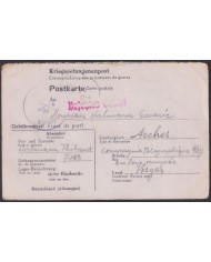 F-EX47816 GERMANY 1943 WWII POW STALAG VA 54 KRIEGSGEFANGENENPOST TO FRANCE.