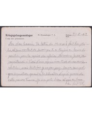 F-EX47816 GERMANY 1943 WWII POW STALAG VA 54 KRIEGSGEFANGENENPOST TO FRANCE.
