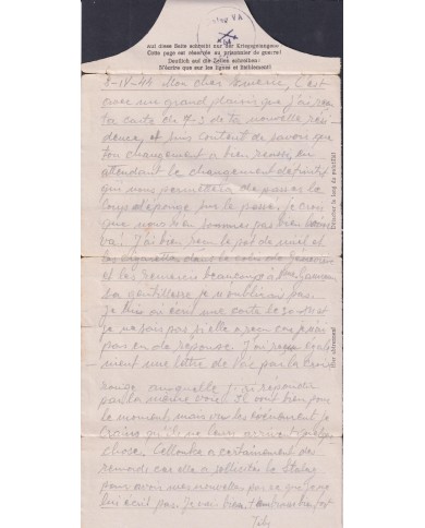 F-EX47818 GERMANY 1943 WWII POW STALAG VA 54 KRIEGSGEFANGENENPOST TO FRANCE.