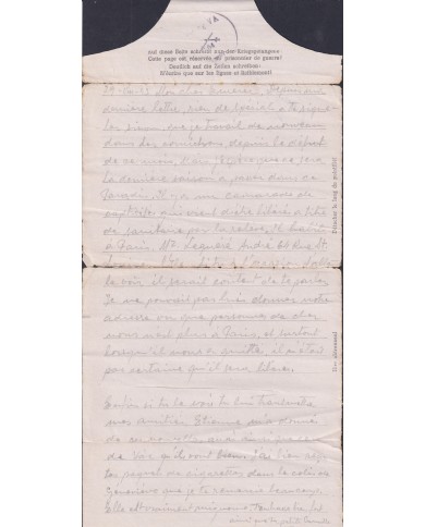 F-EX47819 GERMANY 1943 WWII POW STALAG VA 54 KRIEGSGEFANGENENPOST TO FRANCE.
