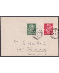 F-EX47830 GERMANY 1944 WOMAN & SOLDIER COVER FRANKFURT.