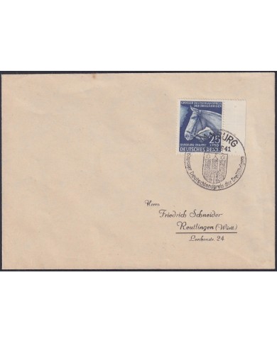 F-EX47838 GERMANY 1941 HEAD OF RACE HORSE COVER HAMBURG.
