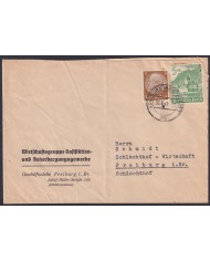 F-EX47844 GERMANY 1942 FREIBURG COVER CASTE.