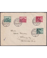 F-EX47845 GERMANY 1938 STUTTGART-BAD GAUTHEATER SAAR & SUDETELAND.
