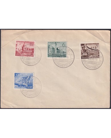 F-EX46633 GERMANY 1940 LEIPZIG FAIR COMPLETE SET CANCEL COVER.