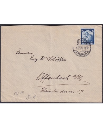 F-EX47853 GERMANY 1936 TAUNUS SAAR COVER.