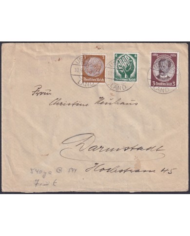 F-EX47860 GERMANY 1930 COLONIAL GOVERNOR & SAAR COVER.