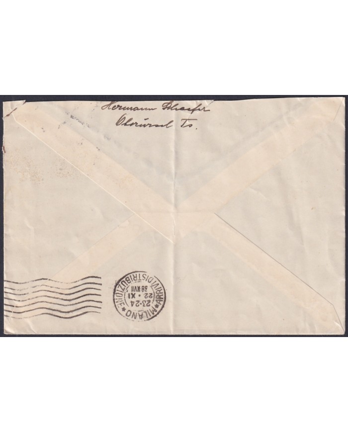 F-EX47861 GERMANY 1938 25c BUILDING TAUNUS COVER TO MAILAND ITALY.