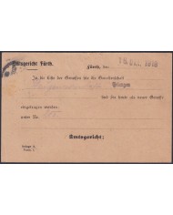F-EX47862 GERMANY BAYERN BADEN 1919 OFFICIAL CARD.