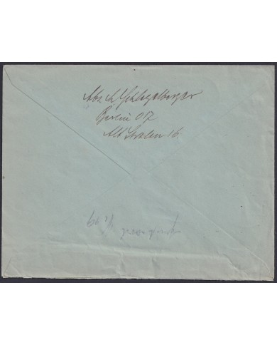 F-EX47864 GERMANY 1940 DANZING OVERPRINT REGISTERED COVER.