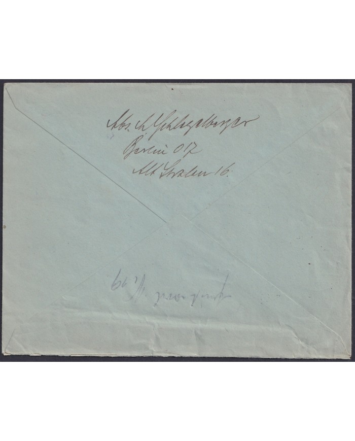 F-EX47864 GERMANY 1940 DANZING OVERPRINT REGISTERED COVER.