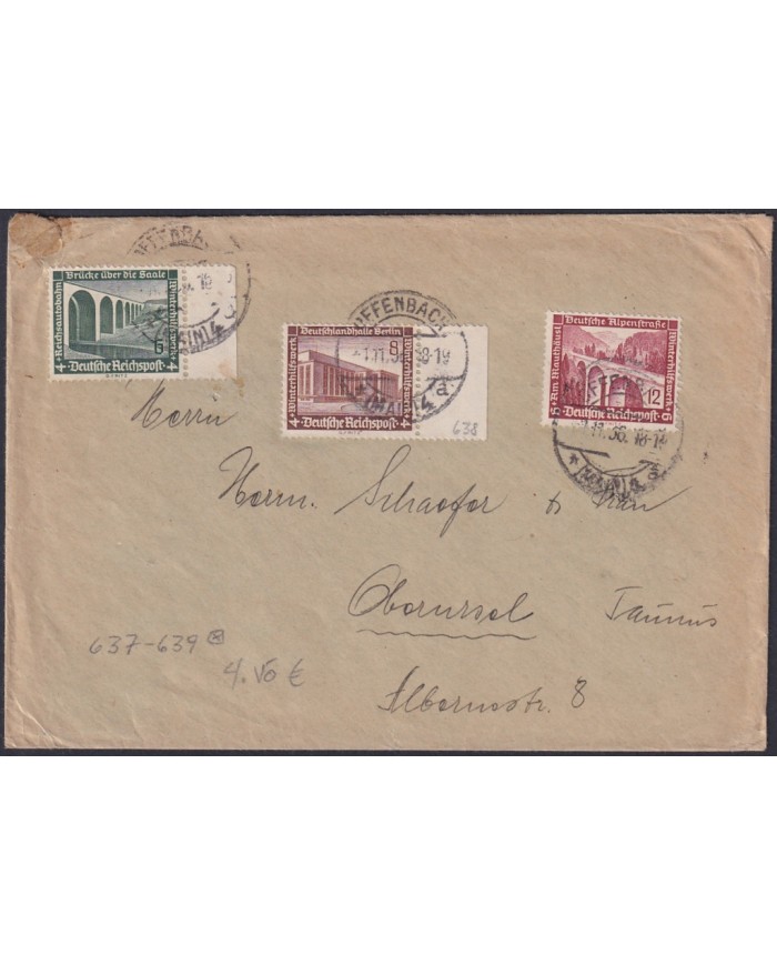 F-EX47866 GERMANY 1936 BUILDING BRIDGE ARCHITECTURE COVER.