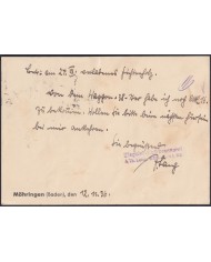 F-EX47871 GERMANY 1935 MOHRINGEN BADEN COVER.