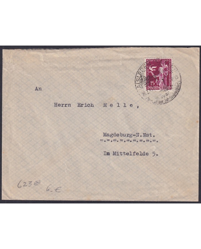F-EX47855 GERMANY 1937 POSTAL HISTORY COVER.
