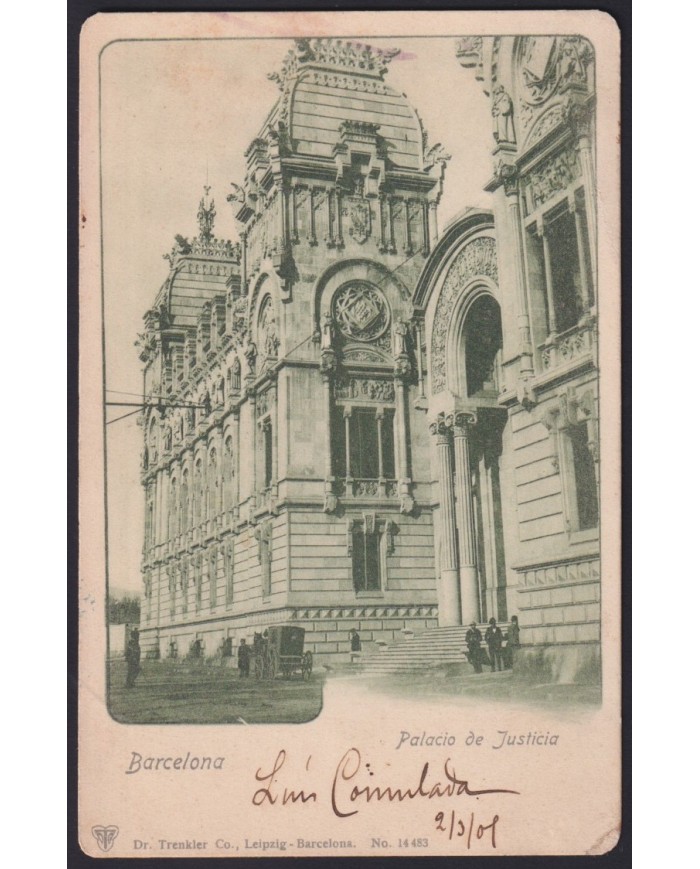 F-EX40978 ESPAÑA SPAIN 1903 POSTCARD TO ST PETERSBOURG RUSSIA.