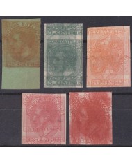 F-EX42252 ESPAÑA ALFONSO XII MACULATURA PROOF STAMPS LOT.