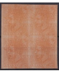 F-EX42253 ESPAÑA ALFONSO XII MACULATURA PROOF BLOCK 4.