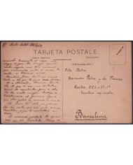 F-EX40228 FERNANDO POO SPAIN POSTCARD 1913 SANTA ISABEL CITY. STONE HOUSE.