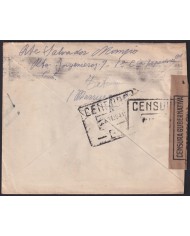 F-EX40937 SPAIN MOROCCO 1944 CENSORSHIP COVER TO SPAIN.