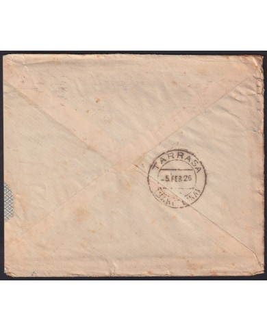 F-EX40943 SPAIN MOROCCO MELILLA 1926 MILITAR POST MAESTRANZA DE ARTILLERIA.