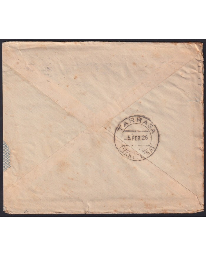 F-EX40943 SPAIN MOROCCO MELILLA 1926 MILITAR POST MAESTRANZA DE ARTILLERIA.