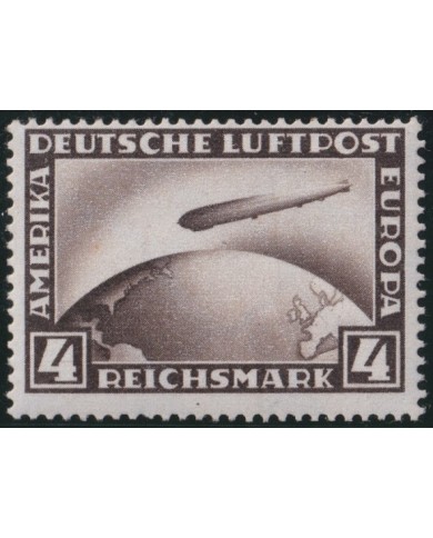 F-EX40213 GERMANY 1928 MNH 4mk ZEPPELIN GLOBE.