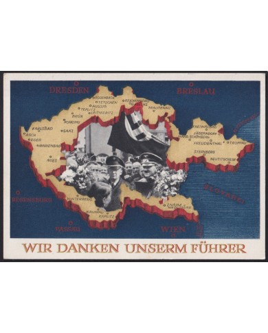F-EX43108 GERMANY 1936 STATIONERY SPECIAL CANCEL ADOLF H & MAP.