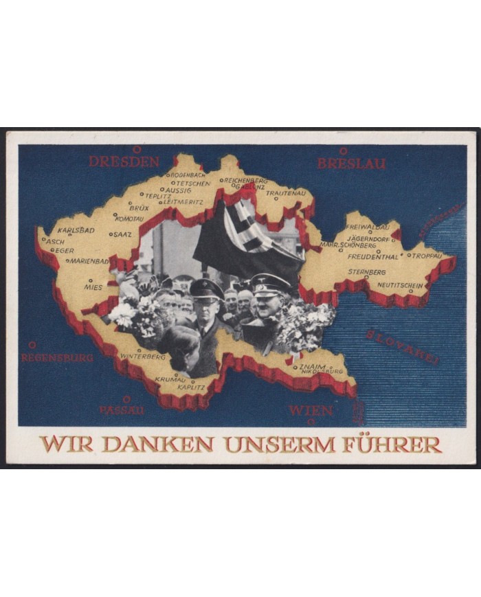 F-EX43108 GERMANY 1936 STATIONERY SPECIAL CANCEL ADOLF H & MAP.