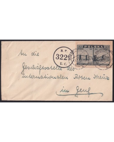 F-EX42237 POLAND 1946 MILITAR CENSORSHIP COVER WAR DESTRUCTIONS WWII.