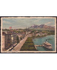 F-EX40936 SWITZERLAND POSTCARD 1938 TO SPAIN CENSORSHIP IRUN.