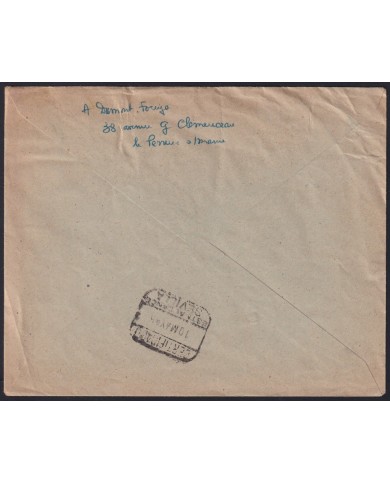 F-EX43119 MONACO 1949 REGISTERED COVER TO SPAIN SHIP.