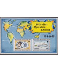 F-EX48185 GIBRALTAR MNH 1988 OPERATION RALEIGH YACHT SHIP BARCOS.