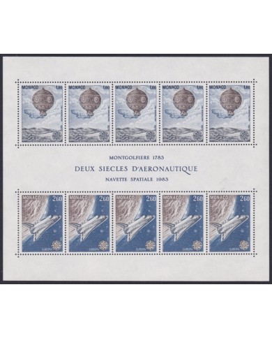 F-EX46649 MONACO MNH 1983 MONTGOLFIER GLOBE 200º ANNIV AERONAUTIC.