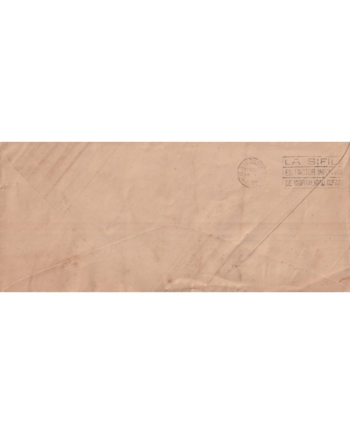 F-EX15122 CANAL ZONE PANAMA 1930 FAM 9 TO URUGUAY.