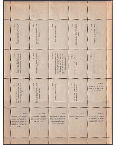 F-EX31106 SPAIN ESPAÑA 1947 FIRST PHILATELIC CONGRESS OF MANRESA COMPLETE SHEET.