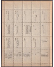 F-EX31106 SPAIN ESPAÑA 1947 FIRST PHILATELIC CONGRESS OF MANRESA COMPLETE SHEET.