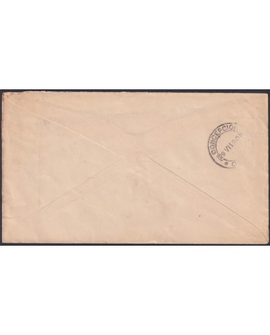 F-EX48532 CHILE 1903 COLUMBUS STATIONERY CORONEL USED IN 1905.