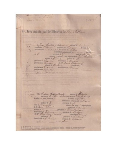 1872-PS-1 ESPAÑA SPAIN REVENUE SEALLED PAPER PAPEL SELLADO 1872 SELLO OFICIO.