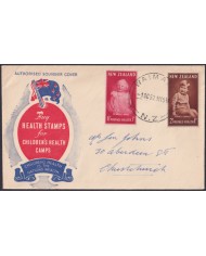 F-EX48539 NEW ZEALAND 1952 FDC HEALTH CHILDREN USED.