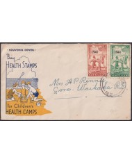 F-EX48537 NEW ZEALAND 1941 FDC HEALTH CHILDREN GAMES USED.