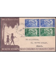 F-EX48536 NEW ZEALAND 1949 FDC HEALTH CHILDREN NURSE PAIR USED.