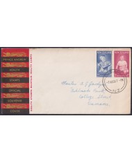 F-EX48535 NEW ZEALAND 1963 FDC HEALTH PRINCE ANDREW CHILDREN USED.
